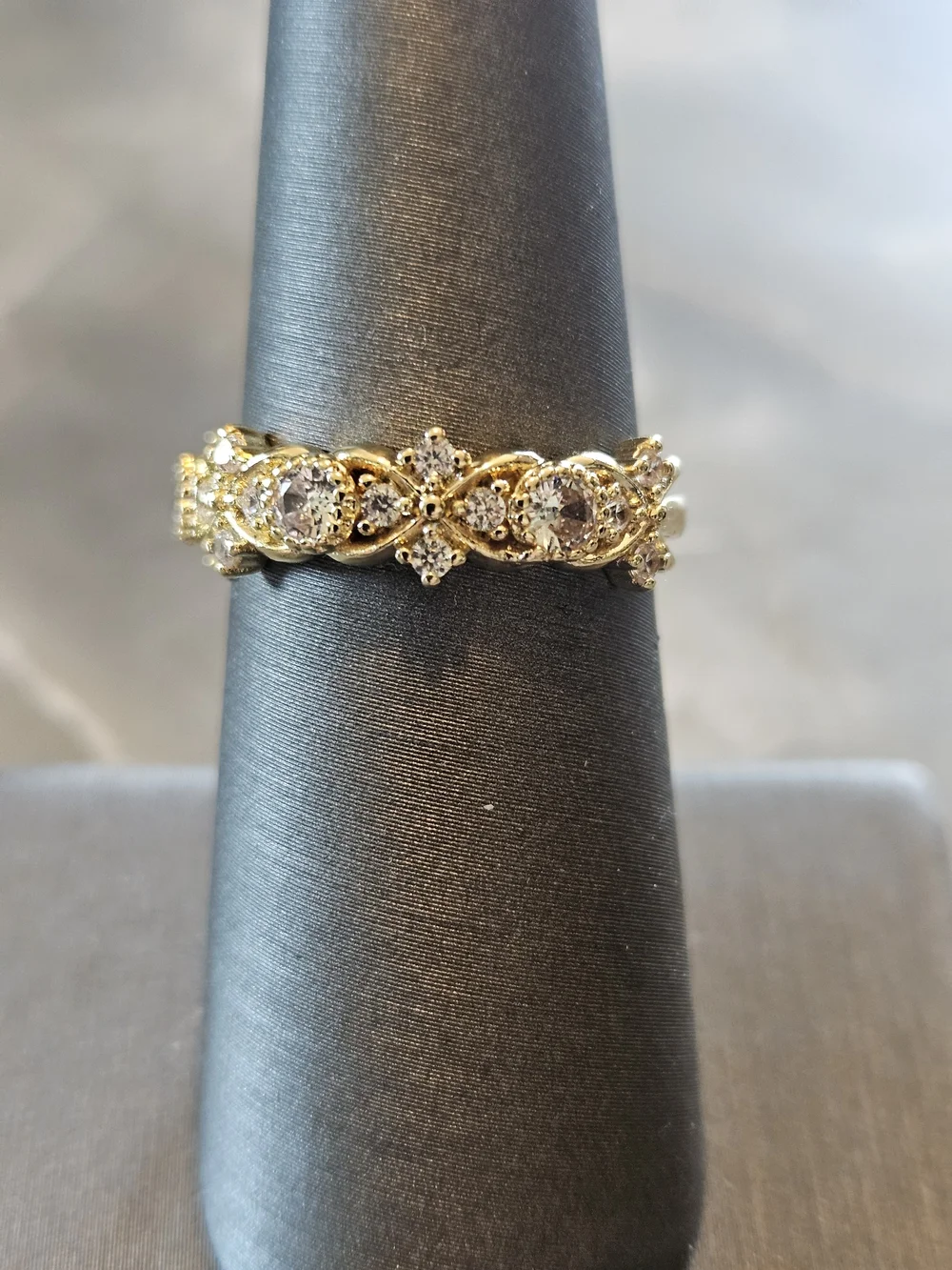 Gold Tone Cz Accent Eternity Band - Women Jewelry